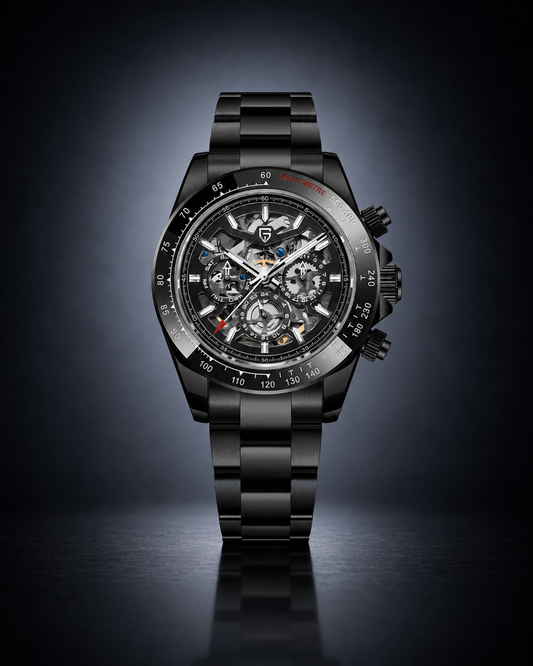 Maison Marjo Spectrum All Black Skeleton Chronograph